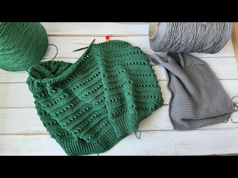 Видео: Ажурный узор спицами для майки, топа, джемпера, кардигана !