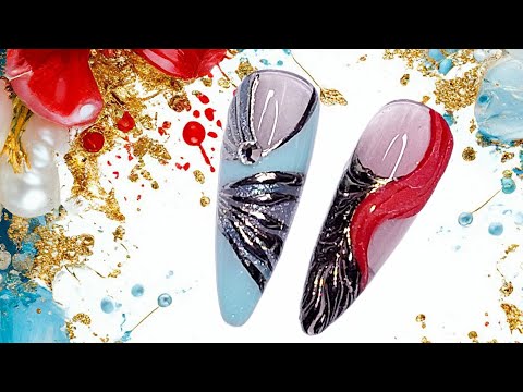 Видео: Идеальная абстракция  в технике литья втиркой/First-Time Perfect: Abstract Nails with Foil Casting