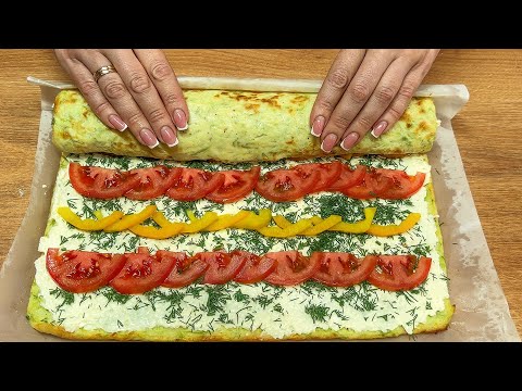 Видео: рулет из кабачков! Вкусно из кабачка! Приготовьте по этому рецепту, всем понравится!