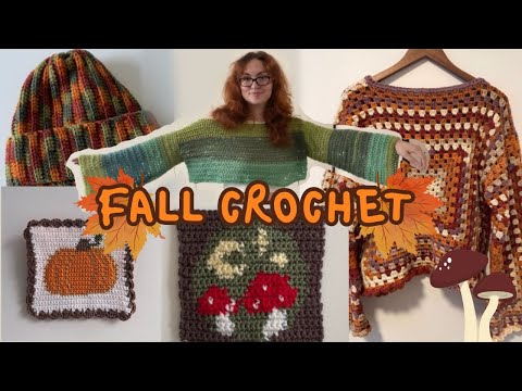 Видео: Осенние проекты вязания крючком: простые изделия | Одежда | Аксессуары | Декор