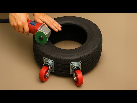 Видео: Вы не поверите, это DIY-проект! Разрезал автомобильную шину — и получилась раковина! ✅