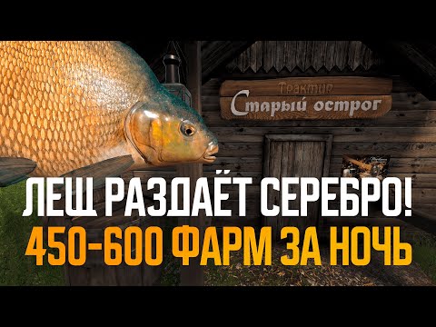 Видео: Новые точки фарма на Леще: 450-600 серебра за ночь! ● Русская рыбалка 4 ● Перчик РР4