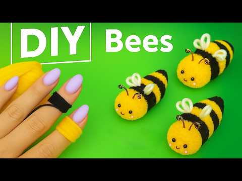 Видео: Милые Пчелки из ниток 🐝 Секреты создания игрушек из помпонов ❤ DIY NataliDoma