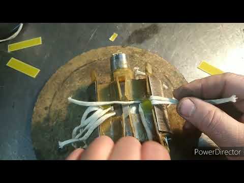 Видео: Якорь генератора KAWASAKI (третья попытка закрепить катушки)