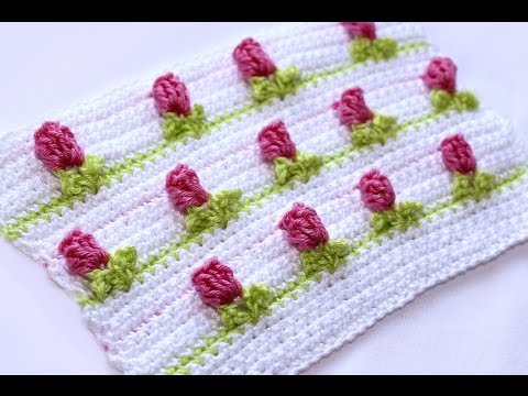 Видео: Вязание крючком. Crochet. Узор 1  "Розочки" Часть 1