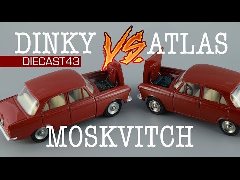 Видео: Китайский новодел против французского раритета: Moskvitch 408 Dinky Toys & Atlas • Сравнение моделей