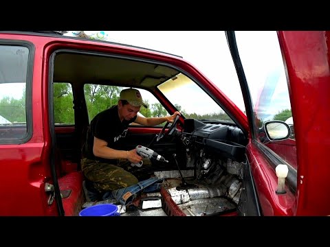 Видео: Собираю салон ,   Панель  , ковролин,   сидушки     / продолжение   ОКА         12 часть