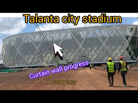 Видео: Стадион «Таланта Сити» | Навесная стена почти наполовину готова + обновление ферм навеса