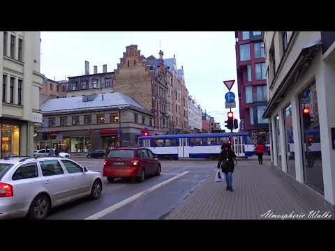 Видео: CITY WALKS: Riga Lacplesa Street walk - Рига прогулка по Лачплеша