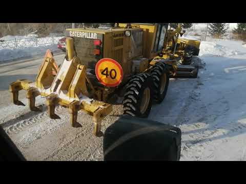 Видео: Февральский снег. Работа на КДМ (the work of a snowplow on the highway)