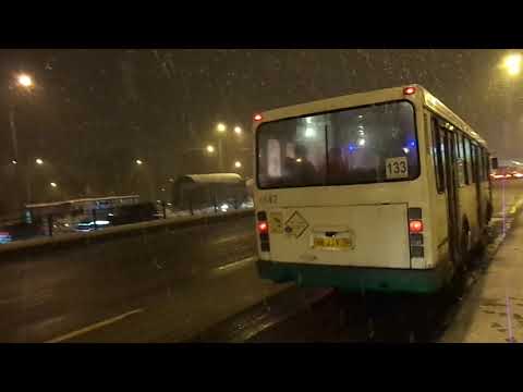 Видео: Автобус "6847 по 133 от Ручьев до Пискаревки" Петербурга 16-**: ЛиАЗ-5256.00 6847 по №133 (17.11.16)