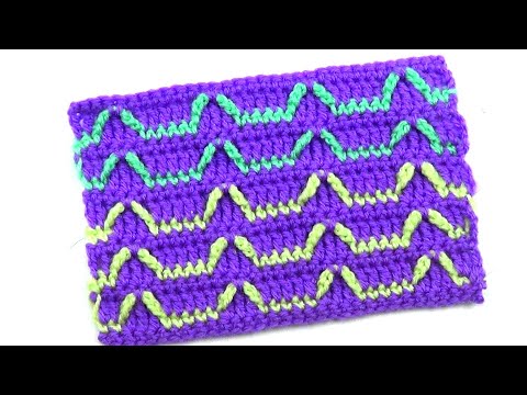 Видео: Плотный разноцветный узор   Thick multi colored pattern