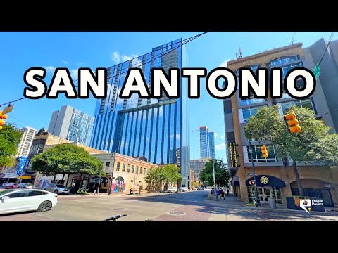 Видео: Центр Сан-Антонио, Техас, пеший тур в формате 4K #СанАнтонио