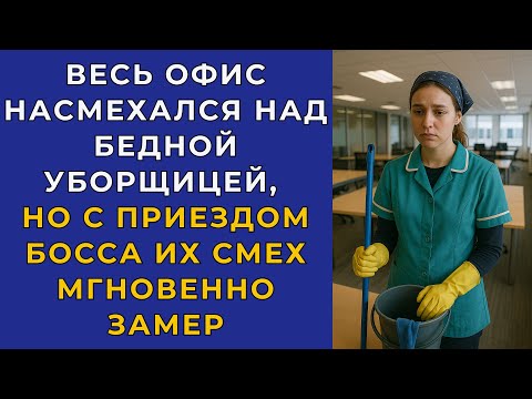 Видео: Весь офис насмехался над бедной уборщицей, но с приездом босса их смех мгновенно замер...