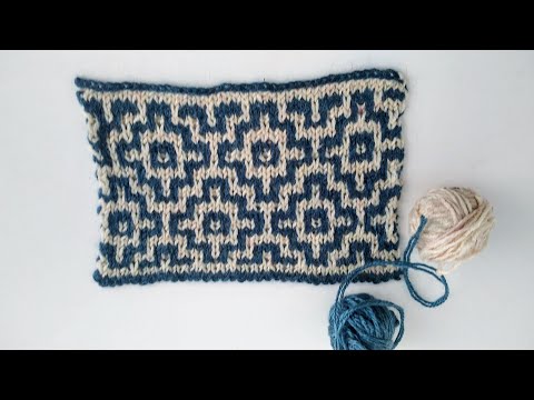 Видео: Узоры спицами 10 Ленивые жаккарды