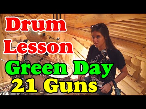 Видео: Green Day 21 Guns Drums Beginner Drum Lesson ● Уроки Игры На Барабанах Для Начинающих