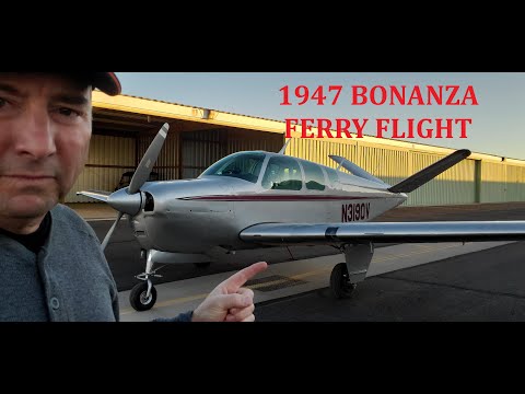 Видео: Рейс Beechcraft Bonanza Ferry 1947 года из Месы, Аризона, в Плейсервилл, Калифорния