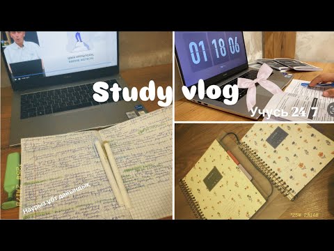 Видео: Study vlog:наурыз ұбтға дайындық/обзор новый канцелярий🎀24/7учусь📒📑курс,учеба