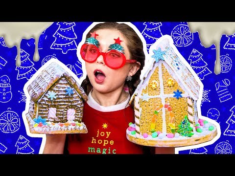 Видео: 4 пряничных домика без выпечки / Дом из печенья / Проверяю рецепты из интернета / Фудхаки 🐞 Afinka