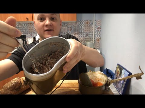 Видео: Гречка с тушёнкой МУКБАНГ mukbang eating