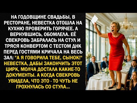 Видео: На годовщине свадьбы, невестка отошла на кухню проверить горячее  А вернувшись, обомлела