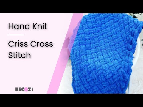 Видео: Вяжем вручную объемное одеяло/стежок крест-накрест/стежок через плечо