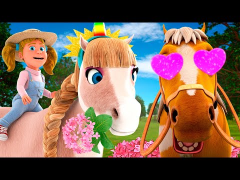 Видео: Лошадка Маргарита - Перчерон и другие весёлые песенки | Детское Королевство