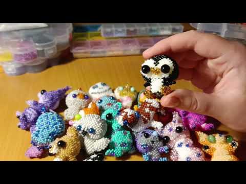 Видео: мои амигуруми из бисера💫♥️💕✨ #бисероплетение #амигуруми #амигурумиизбисера #бисер