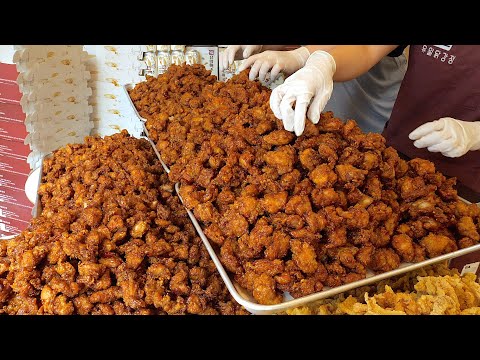 Видео: Изумительная кисло-сладкая курица с кедровыми орешками - Корейская уличная еда