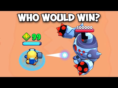 Видео: 99 Power Turret против Босса-робота!