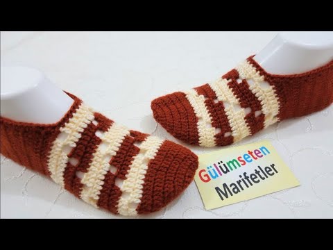 Видео: вязание тапочки спицами