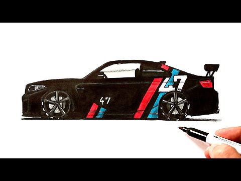 Видео: Как нарисовать Чёрную БМВ