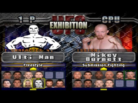Видео: Ultimate Fighting Championship: Все персонажи [PS1]