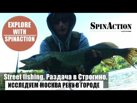 Видео: Street fishing. Раздача в Строгино. Исследуем Москва реку в городе.