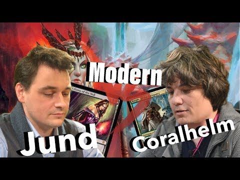 Видео: Часть 1 Модерновый версус Jund VS Coralhelm - Coco Magic: The Gathering modern versus