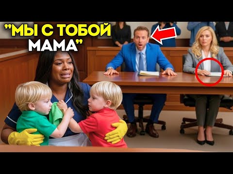 Видео: Горничная, обвинённая миллиардером, пришла в суд без адвоката пока его сыновья-близнецы не появились