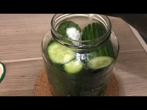 Видео: Рецепт Малосольные огурцы  зима 1 способ