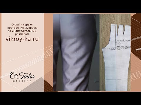 Видео: Убираем горизонтальные заломы ниже ягодиц в брюках