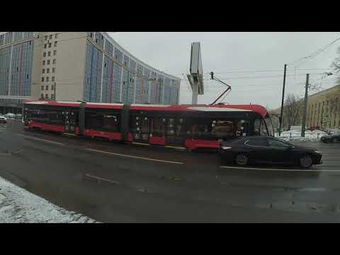 Видео: Столько всего необычного: Трамвай "7760 по 55" СПб 14-*: 71-932 Невский 7760 по №55 (22.02.24)
