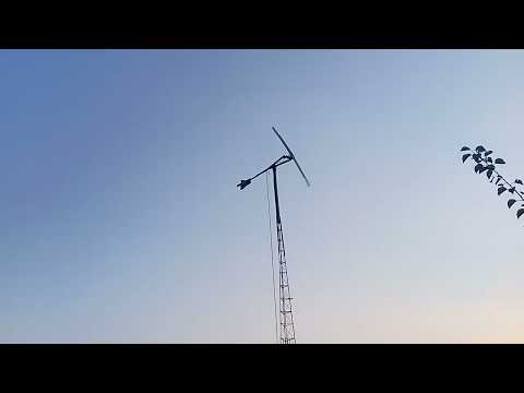 Видео: мотор от гироскутера на ветряк 1.6м