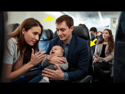 Видео: Ребёнок миллионера не переставал плакать в самолёте… пока скромная девушка