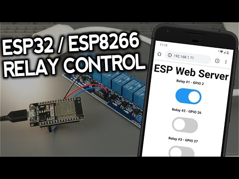Видео: Модуль реле ESP32/ESP8266 — управление устройствами переменного тока (веб-сервер)