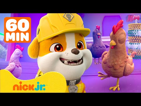 Видео: Крепыш и команда | 🐾 Вечеринка с купанием и танцем кур! | Щенок Руббл и Команда | Nick Jr. Cyrillic