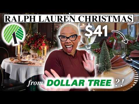 Видео: Сможем ли мы скопировать рождественский образ Ральфа Лорена с Dollar Tree?! Челлендж по созданию ...