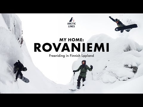 Видео: Фрирайд-сноубординг в финской Лапландии l Arctic Lines