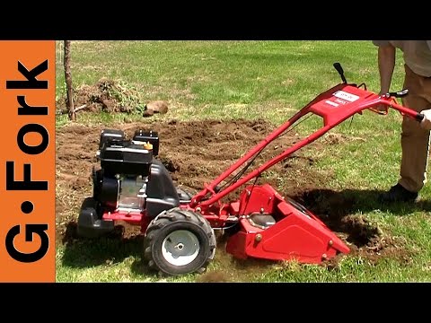 Видео: Обзор роторной фрезы Troy Bilt — вертикальные зубья Bronco Axis — GardenFork