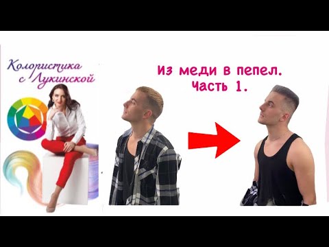 Видео: Мужское окрашивание в ПЕПЕЛ. Часть 1.