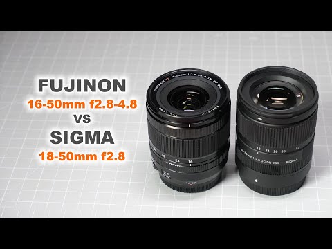 Видео: Fujinon XF 16-50mm f2.8-4.8 VS Sigma 18-50mm f2.8 - ОБЗОР И СРАВНЕНИЕ