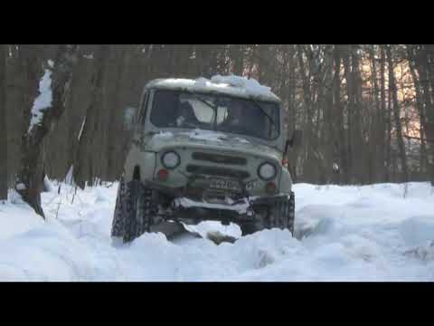 Видео: ТЮБИНГ снег УАЗ ЗИЛ лебёдка