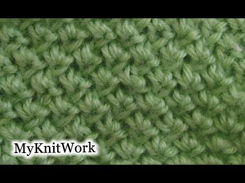 Видео: Тканевый узор спицами. МК. Knitting pattern.